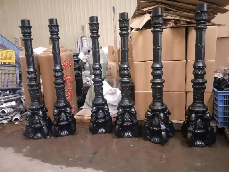 3.8m 5 head classic simple unique custom garden square main gate outdoor lamp post lights for pillars