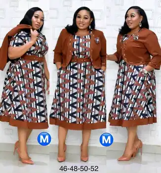 2021 African Women Dress Fashion Printed Dress Casual Plus Size Dress 2 ...