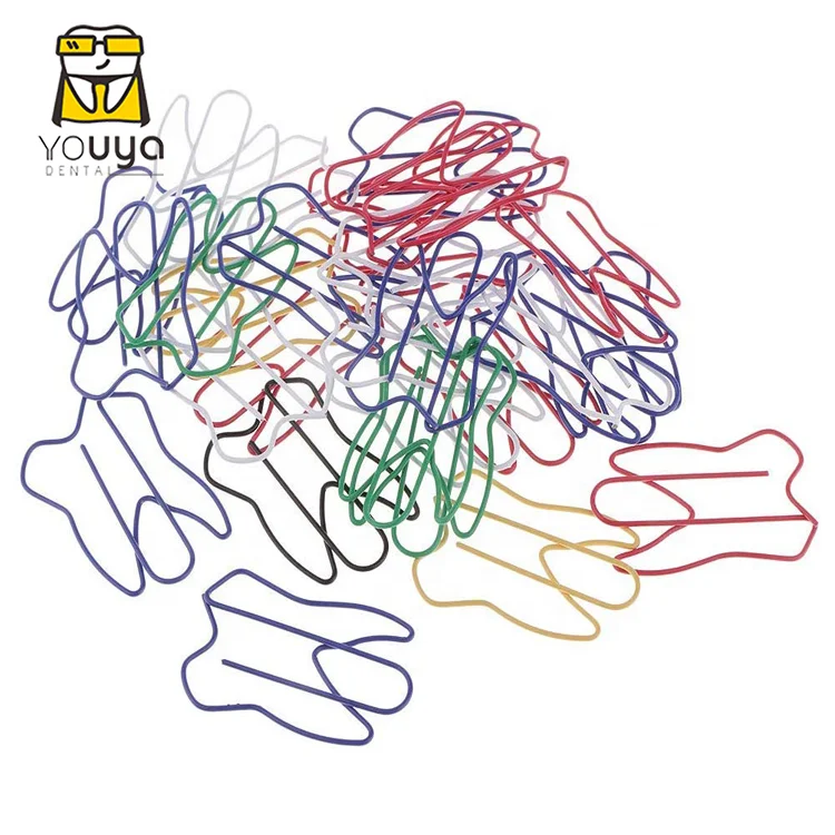 
 Красочные уникальные металлические зажимы для бумаги, стоматологический зубчатый зажим для бумаги  