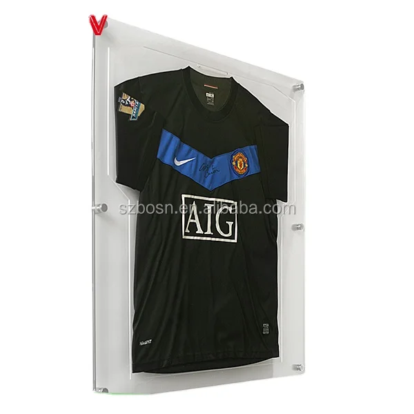 OEM Factory Wall Hanging Clear Acrylic Football Shirt Frame Eco-Friendly and Recyclable for Display