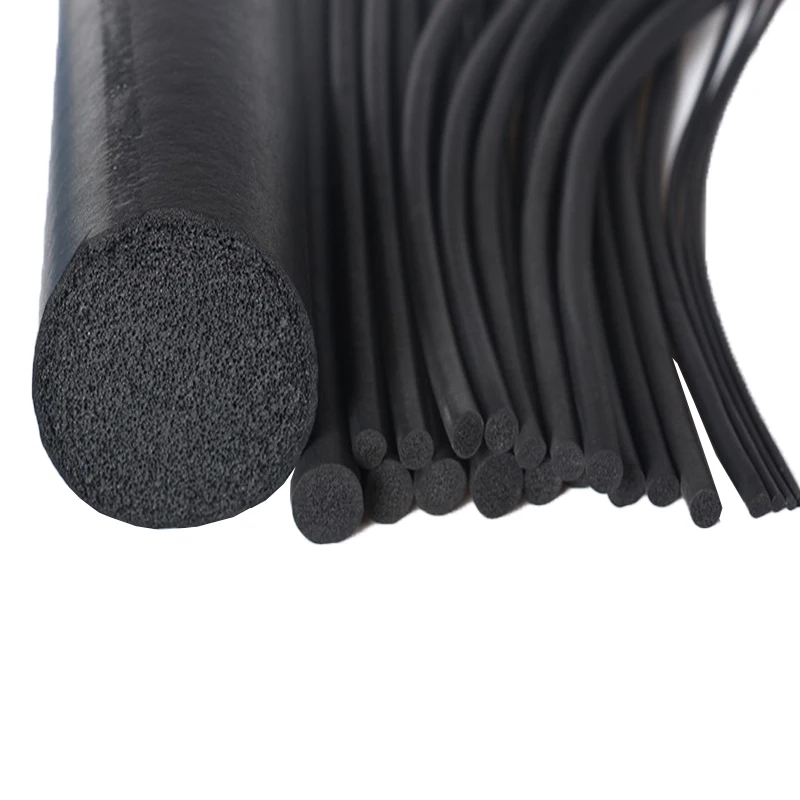 Custom Epdm Foamed Rubber Board Sheet Wear-resisting Electric Cabinet Anti-collision Rubber Square Bar Epdm Seal Strip