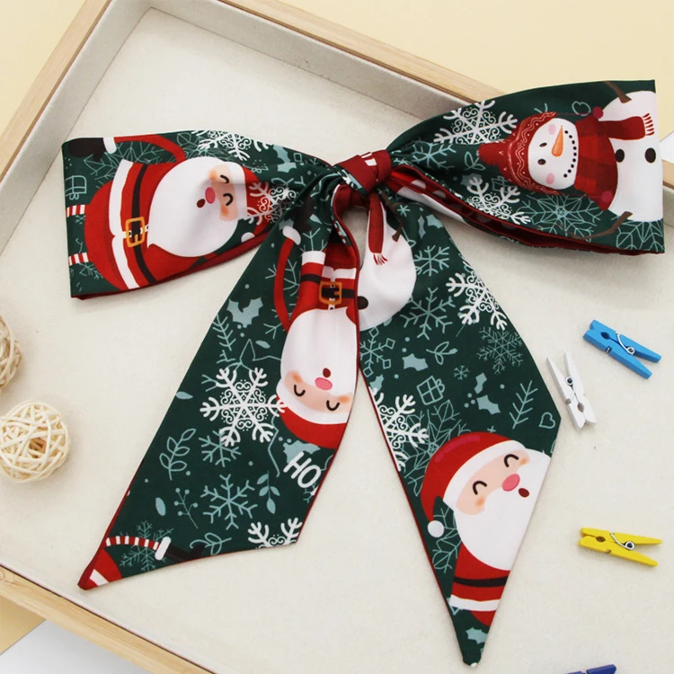 Рождественская серия лента для волос Узкий шарф