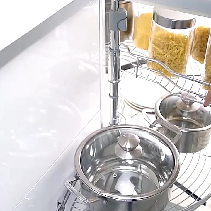 Welltop Wire Basket Kitchen Corner Organizer Basket Kitchen