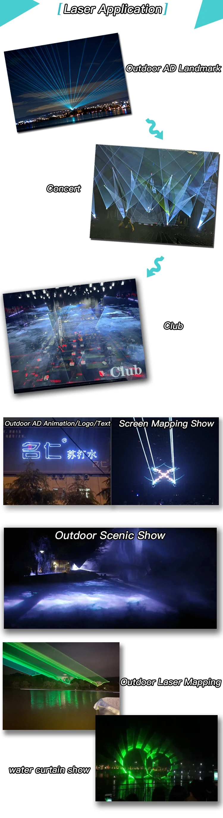 Amazing Waterproof Dmx Outdoor Animation 20w Laser Stage Light For ...