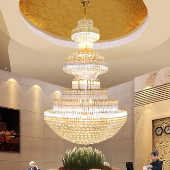 Modern LED luxury chandeliers large crystal chandelier for banquet hotel ETL89032