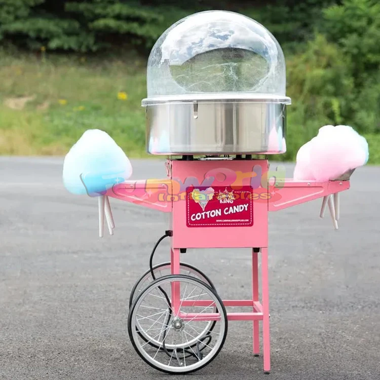 Commercial cotton candy sugar floss machine pink home cotton candyfloss sugar maker cotton candy machine