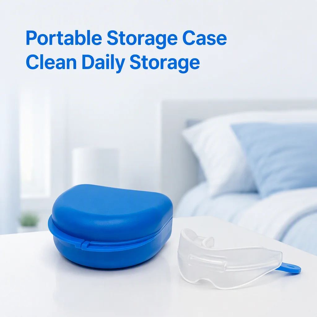 Night Time Snoring Relief Antisnoring Mouth Guard Mouth Tray Kit for Adult Sleepers Home Bedroom Dental Hygiene