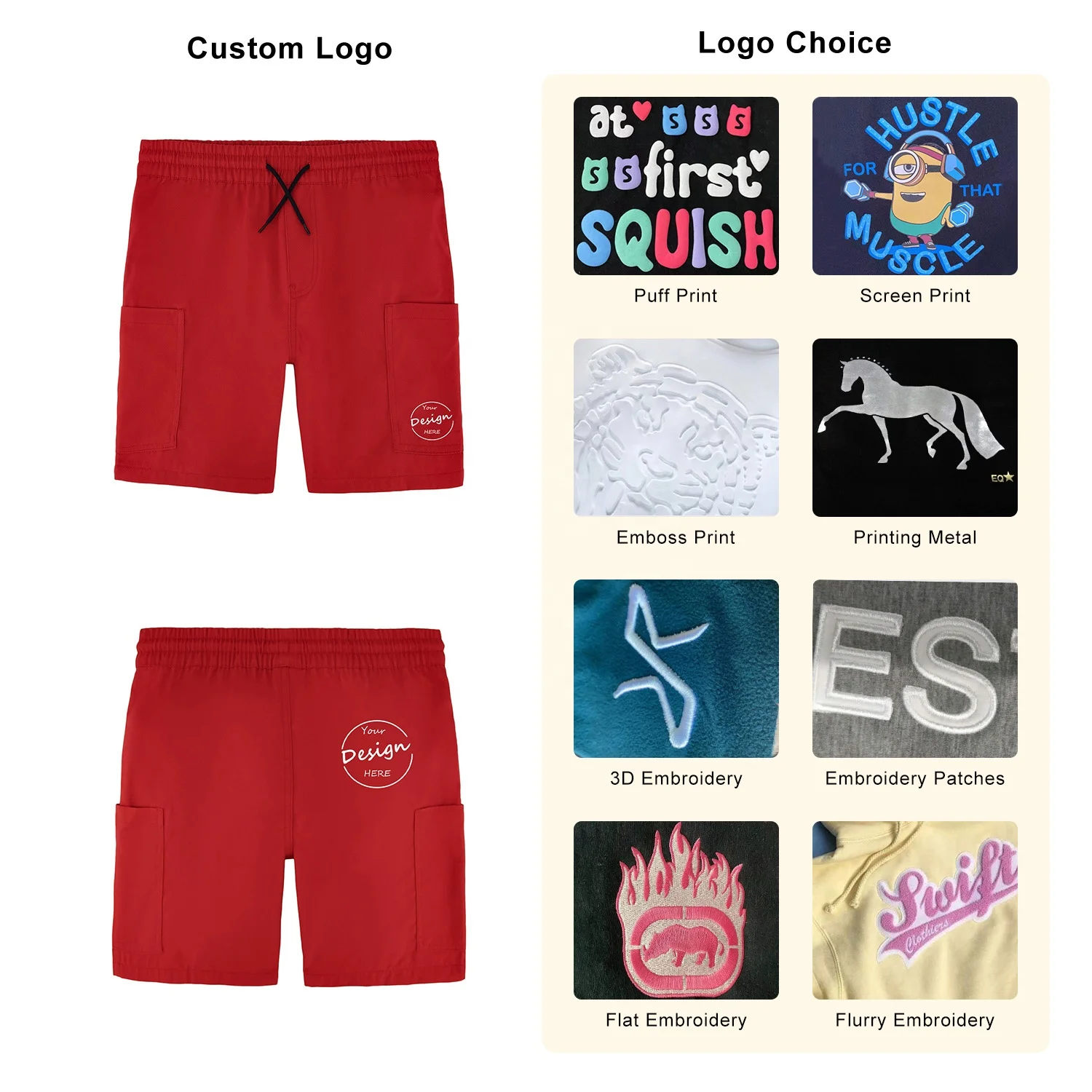 JL1111E Cotton Plus Size Men’s Cargo Running Jogging Shorts Men Solid Cotton Shorts With Large Pocket Workout Shorts