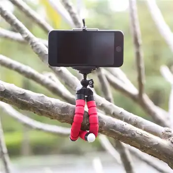 2021 Hot Foldable Mini Tripod Sponge Octopus Mobile Phone Holder Flexible Tripods Bracket Selfie Stick Tripod for Smartphone detail image