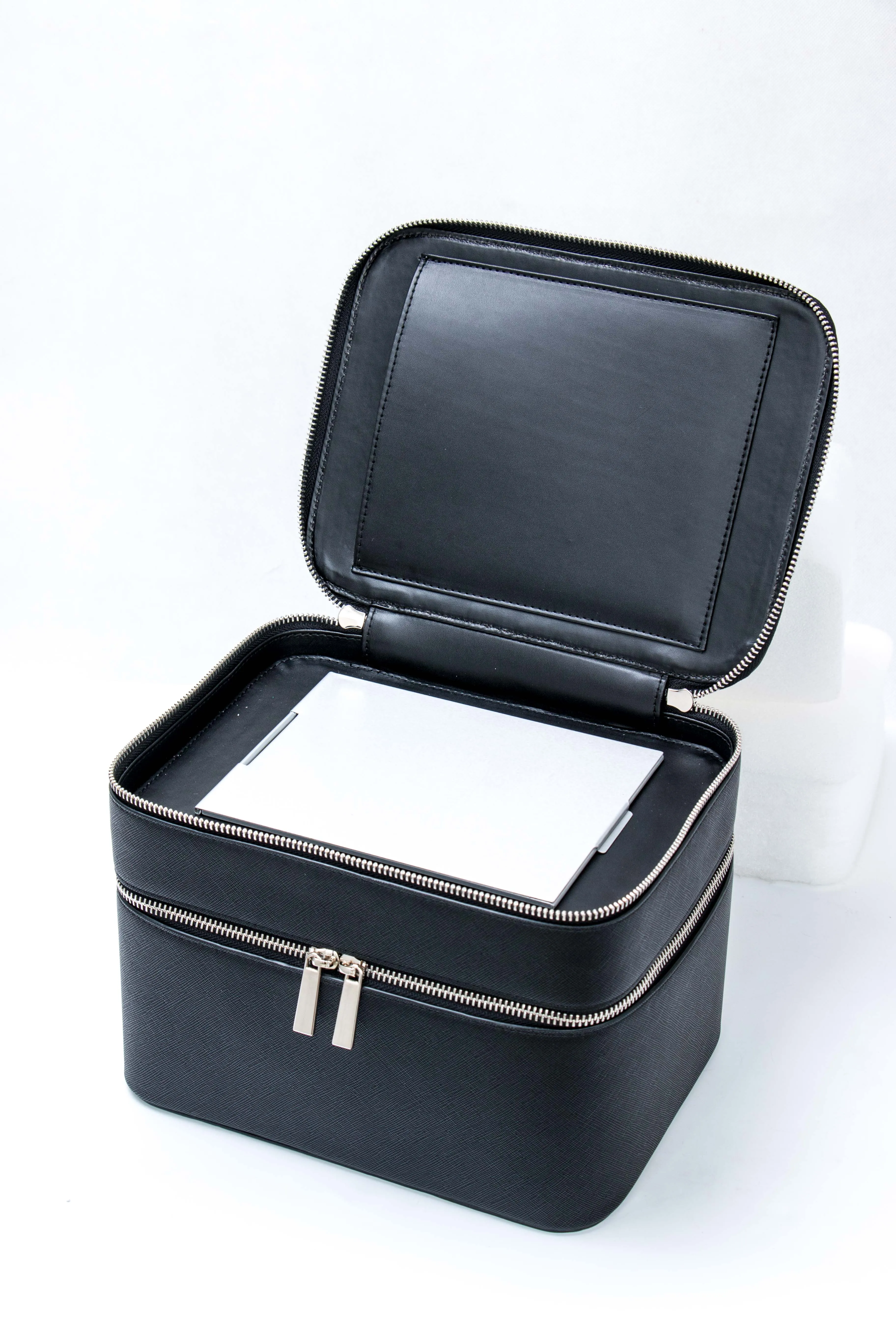 Double Layer PU Make up case Big Large Makeup Trolley Bags with Compartments Vanity Bag Cosmetic case