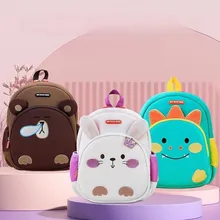 Highly Trend Large Capacity Children's Schoolbag Waterproof  Leather Kid's Bag Kawaii Rabbit  Backpack Leather Printed Bags