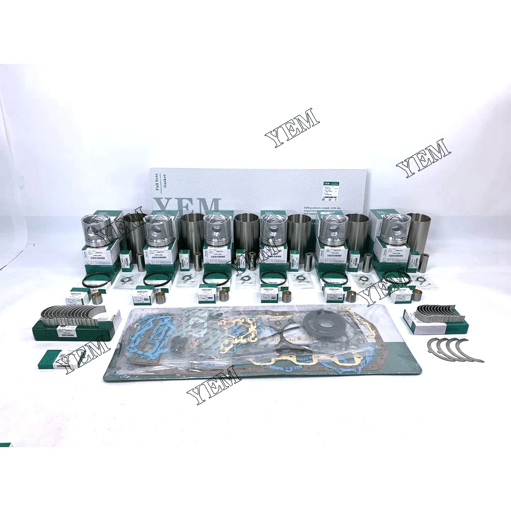 S6D105-1ZZ Rebuild Kit With Cylinder Gaskets Piston Rings Liner Bearings for Backhoeloaders Engine