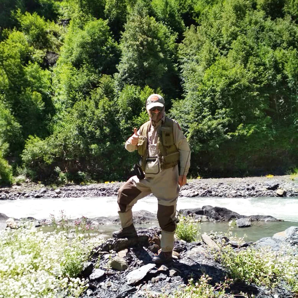 Fly Fishing Breathable Chest Waders Rafting Wear Waterproof Wader Trousers Hunting Wading Pants Overalls With Stocking Foot