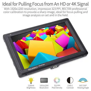 FEELWORLD FW279 DSLR Camera Field Monitor, 2200nits Brightness for Sunlight, 4K Input Output, Factory Wholesale, Logo Printing detail image
