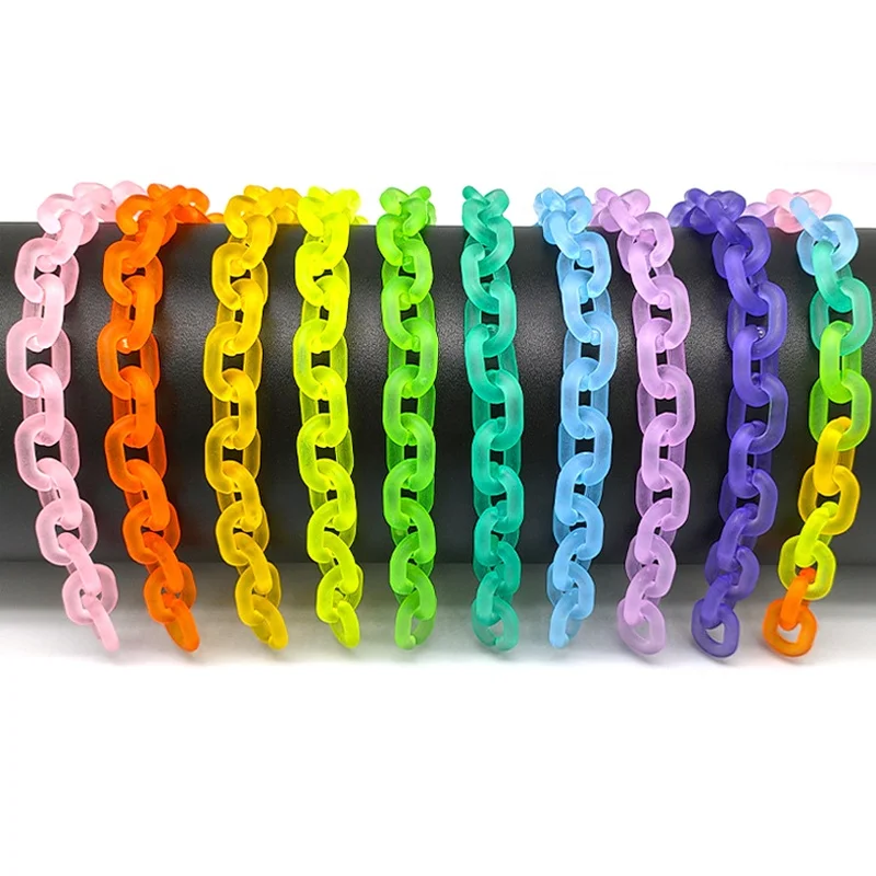 Customized Acrylic U-shaped Chain Buckle Plastic Frosted Fluorescent Color Diy Can Group Bags Mobile Phone Shell Accessories