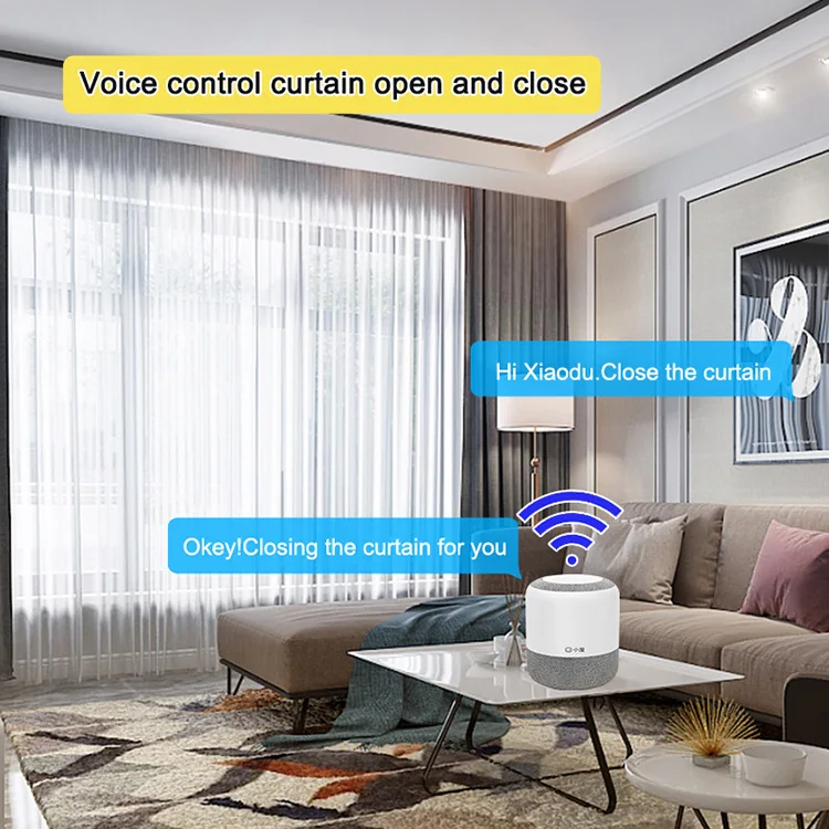 Wifi  Wireless Electric Curtain Motor Quicklink Motorized Curtain and Track Automation App Control Curtain for Smart Home System