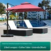 2 beds-coffee table-roman umbrella-water tank-4cm cushion