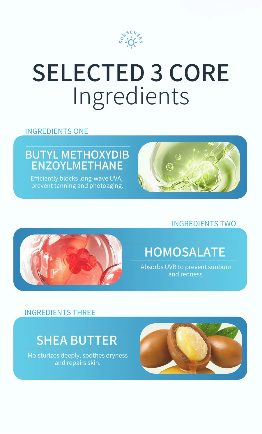 Private Label SPF50 PA++++ Sunscreen 50g Daily Defense For Dry Skin OEM(pic4)