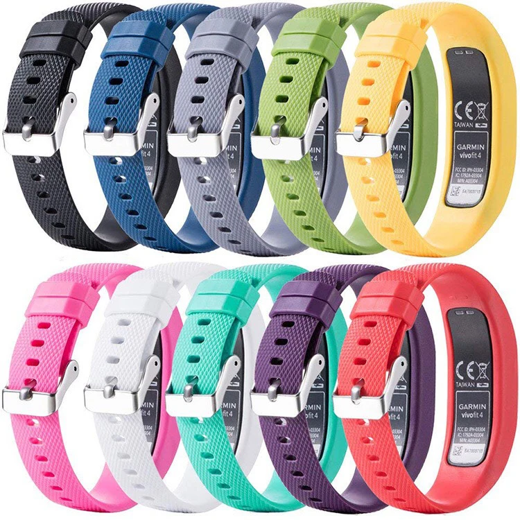 Garmin Vivofit 4 Replacement Silicone Smart Watch Band Durable Rubber Wristband