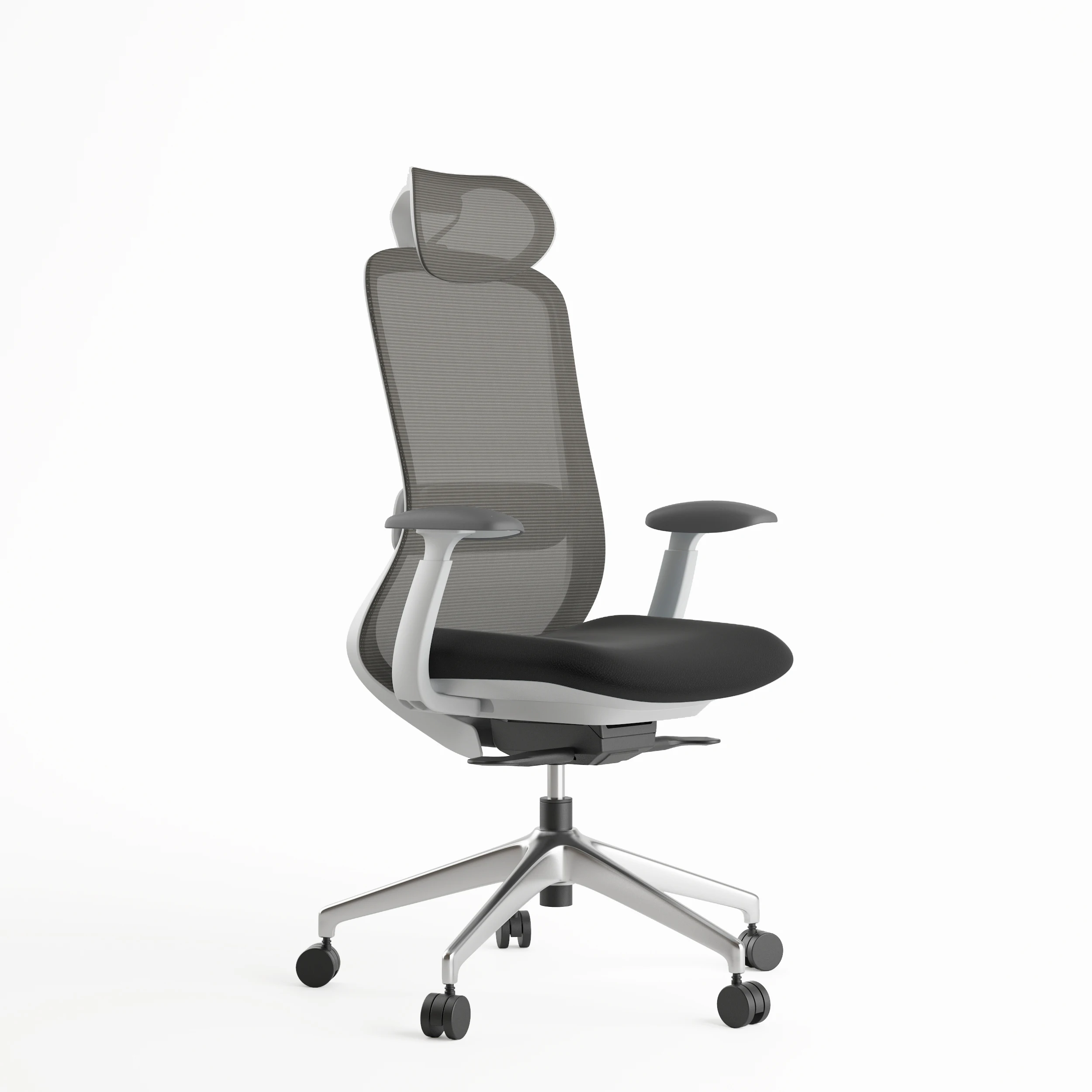 Modern Stylish Lift Executive Swivel Mesh Chair with Adjustable Headrest Fabric Material for Office