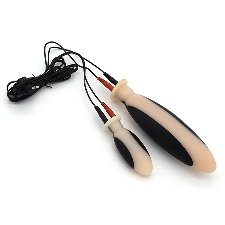 Electro Shock Small and Large Size Silicone Anal Plug Electric Anal Butt  Plug Prostata Massage Medical Device Sex Toys