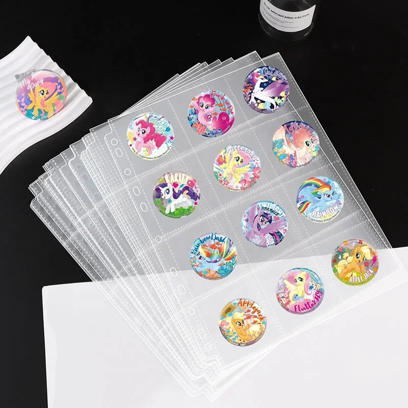 12 Punched Pocket Clear Page A4 Protector Trading Card Sleeves