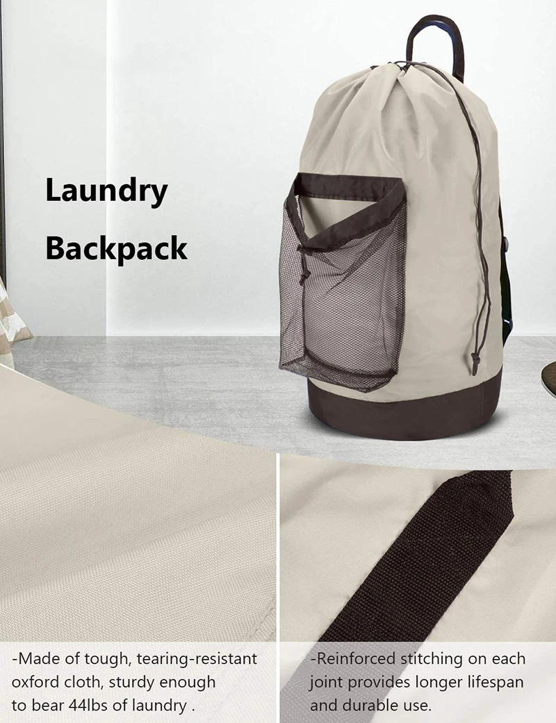 Backpack Laundry Bag Laundry Backpack With Shoulder Straps And Mesh