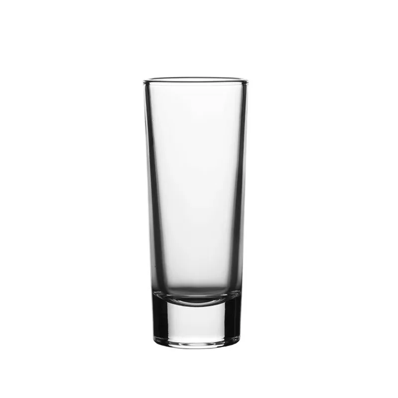 70ml Wholesale Fancy Mini Round Shot Glass Straight Clear Shot Glass With Thick Bottom For Party 4075