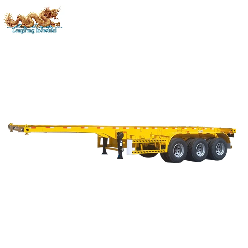 3-х осевой 20ft 40ft каркасный грузовик полуприцеп грузовой контейнер 60t трейлер Chasis для продажи