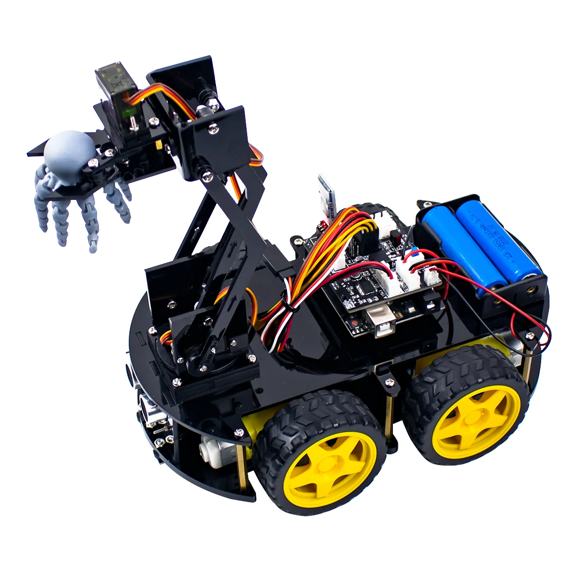 LAFVIN Mechanical 4WD Robot Arm Car Kit for Arduino