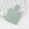 Verde claro - espejo 60*60mm funda de cuero 68*65mm
