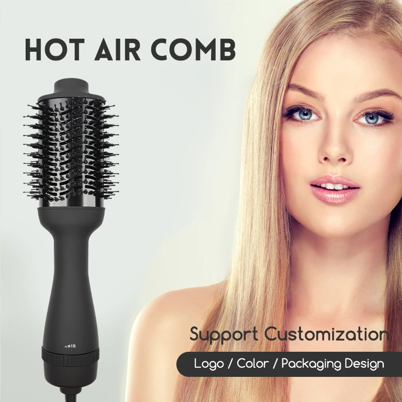 Electric Straightener Volumizing Rotating Brush One Step Hair Dryer Styler Hot Curlers air Styler Comb Hair Dryer Air Brush Kit