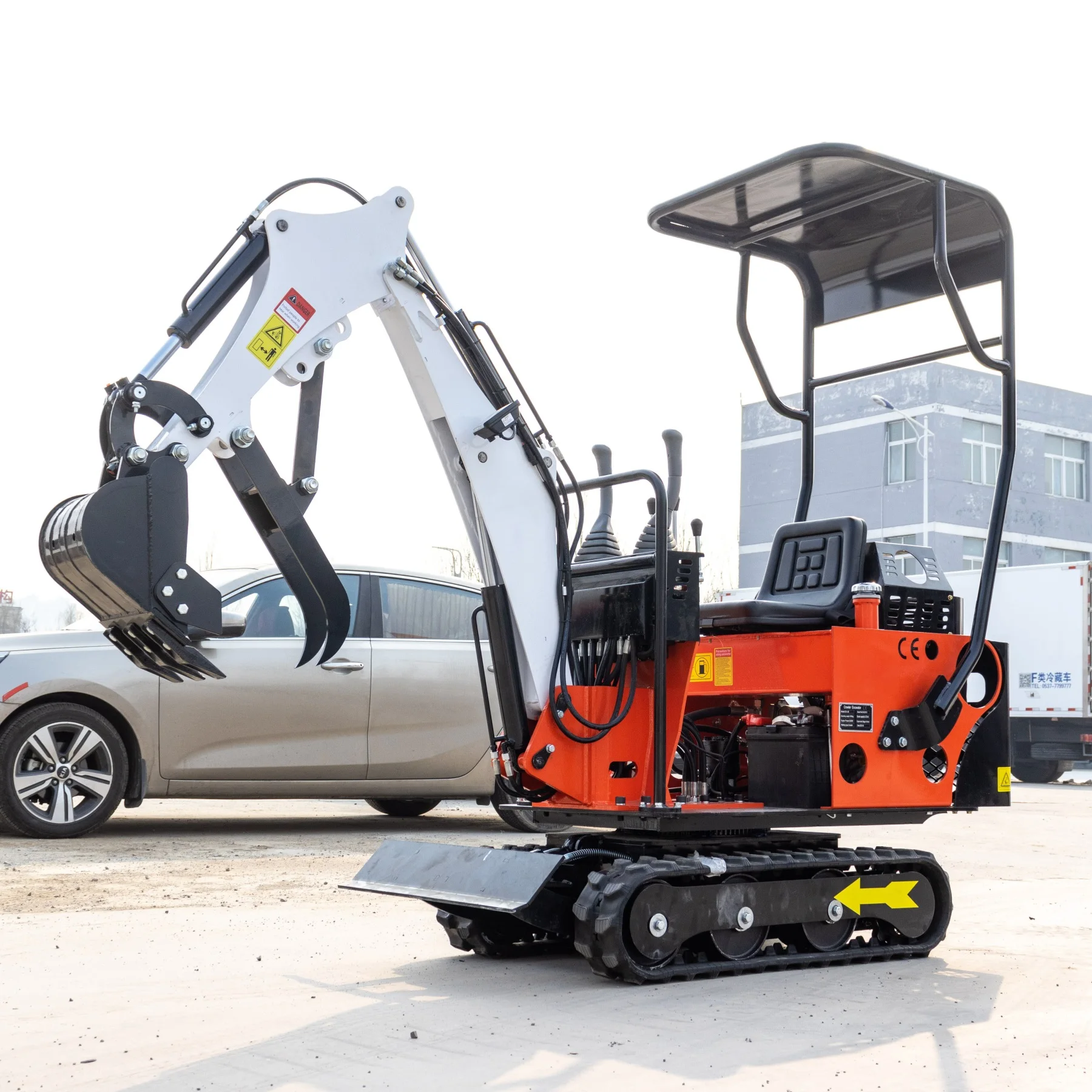 HT08 Mini digger excavator Small Crawler Excavator mini excavator with 2 cylinder