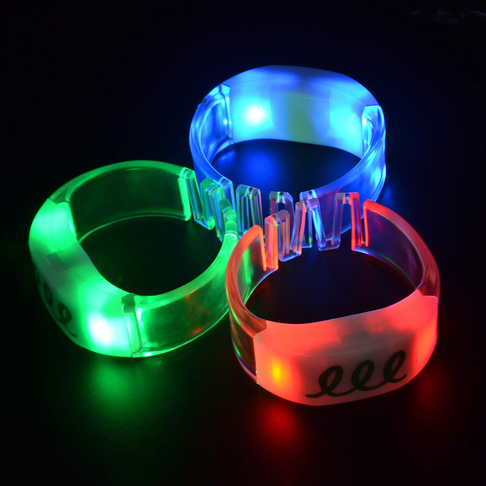 RICHSHINING 15 Multicolor TPU LED Light Bracelet Remote Control Wristband for DMX Party Decoration Celebration  Concert