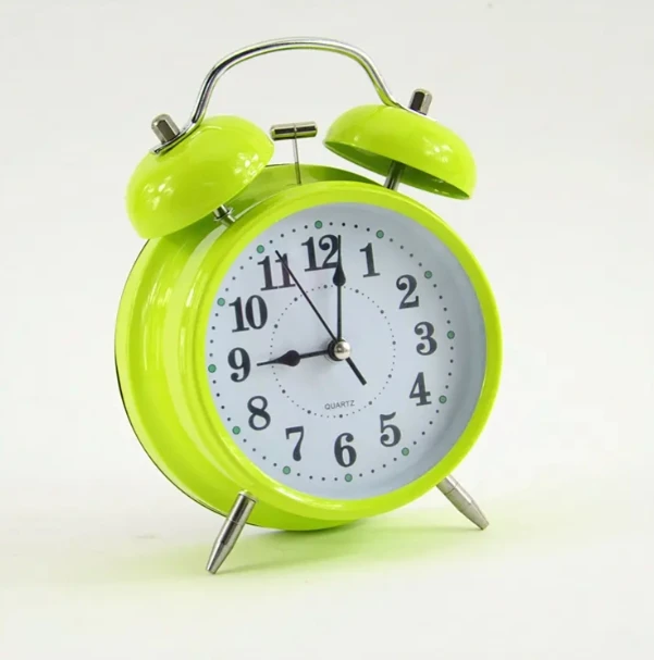 2024 Night Light Aloud Alarm Button Backlight Silent Quartz Alarm Clock Children Classic Bell Alarm Clock With Roman Numerals