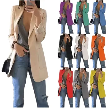 OEM Custom Fashion 5XL Plus Size Ladies suit jacket Formal and Coats for Women