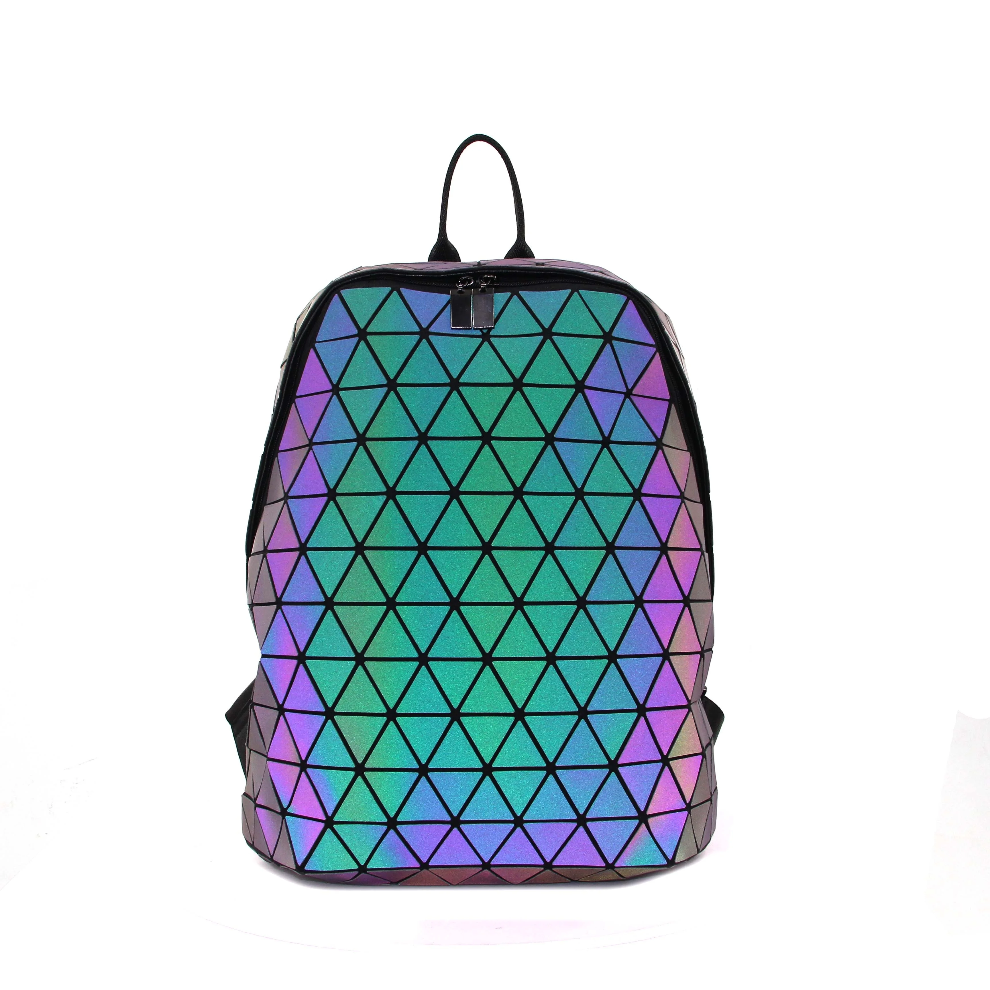 reflective backpack geometric