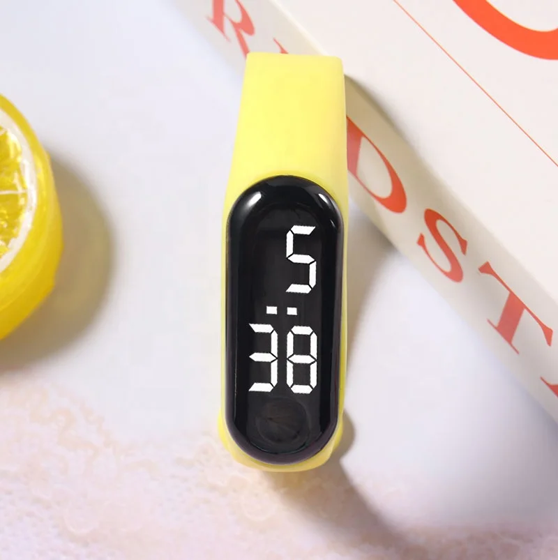 TPU silicone M3 LED Electronic Fashion Student Couple Casual Sports Touch White Light sports watch in waterproof