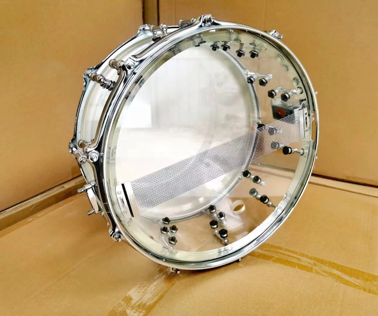 Wholesales Multi-color Transparent Practical 8/10/12/14X5.5 Inch Durable Acrylic Snare Drum
