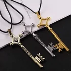 Necklace Leather Necklace For Men Hot Selling Toy Anime Character Alloy Key Necklace Black Leather Cord Necklace For Men