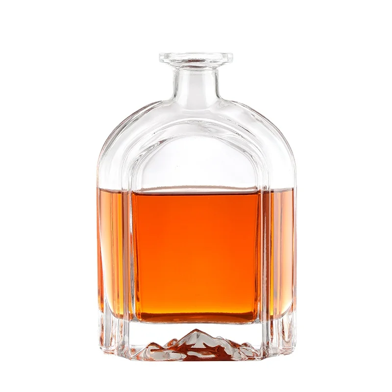 Custom Square 100ml 250ml 300ml 375ml 500ml  Wine Champagne Liquor XO Empty Glass Bottle