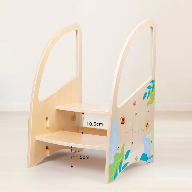 High Quality Wooden Kitchen Helper Tower Children Wooden Montessori Kids Learning Tower For Toddler