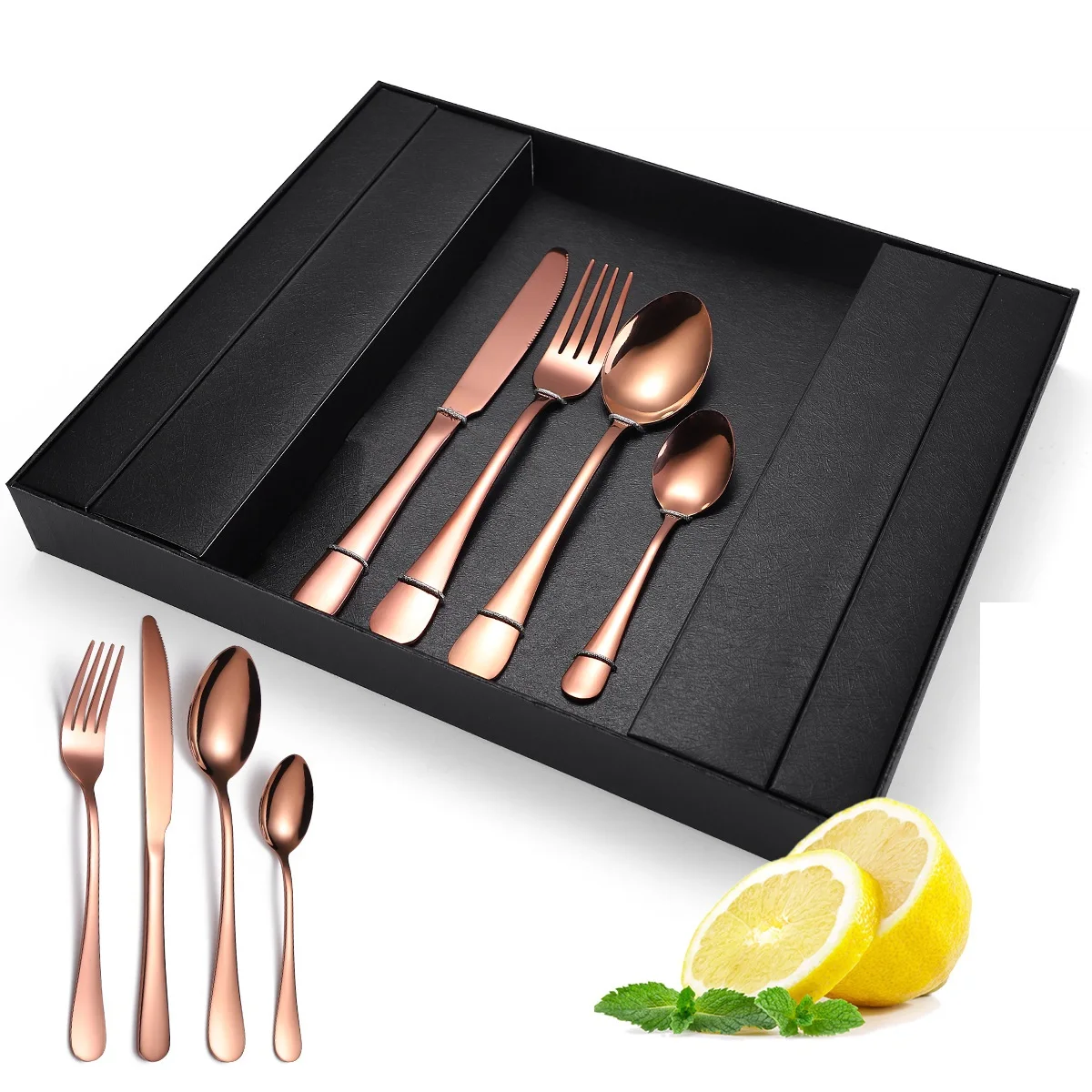 Hotel Cutlery Set Stainless Steel Gold Spoon Restaurant Utensil