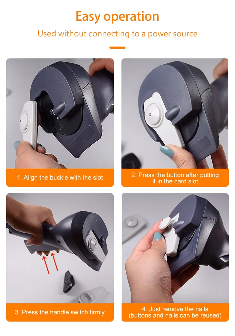 easy to use eas security tag remover gun for removing zara security