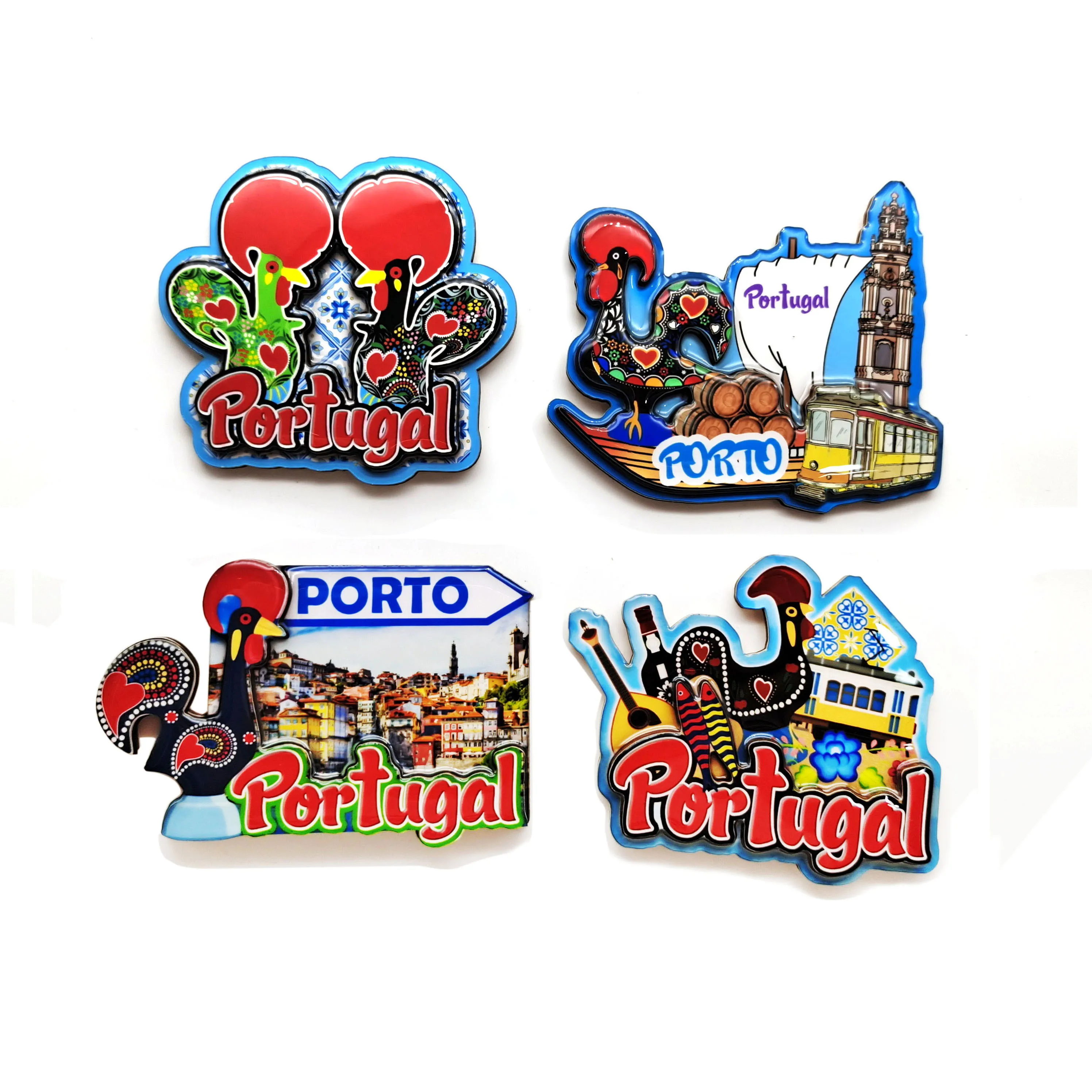 Magnete Da Frigorifero 3D Portogallo, Souvenir In Resina Fatto A Mano, 5,5 X 7,5 Cm – Decorazione Per Casa E Cucina, Regalo Di Viaggio Originale