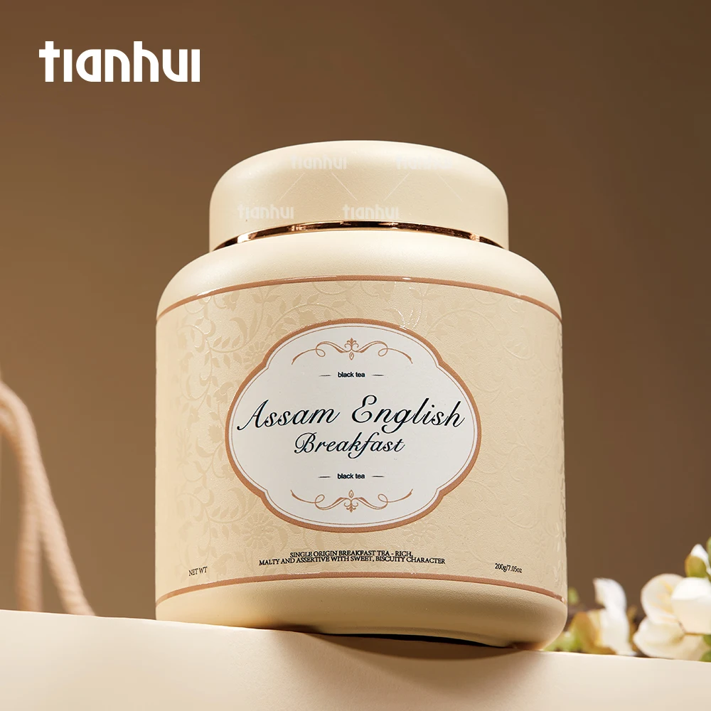 Tianhui Kontainer Baja Tahan Karat Premium Kaleng Teh 100% Kedap Udara Kunci Kesegaran