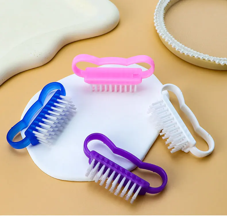 Small White Dust Cleaning Horn Brush Nail Tools for Fingers Convenient Nail Cleaning Brush