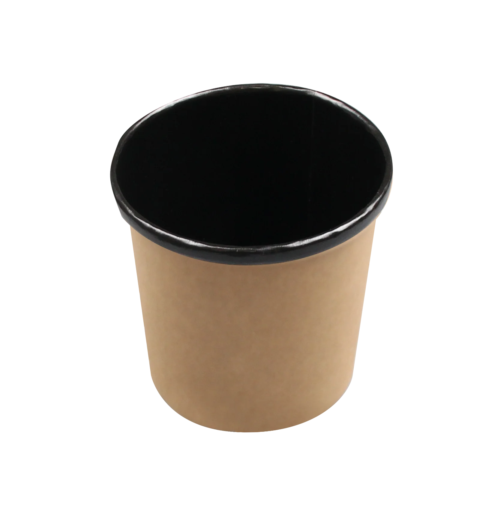 Sowinpak Customizable Ovenable Black Film PET Fanpak Paper Bowl Soup Container for Food Packaging supplier