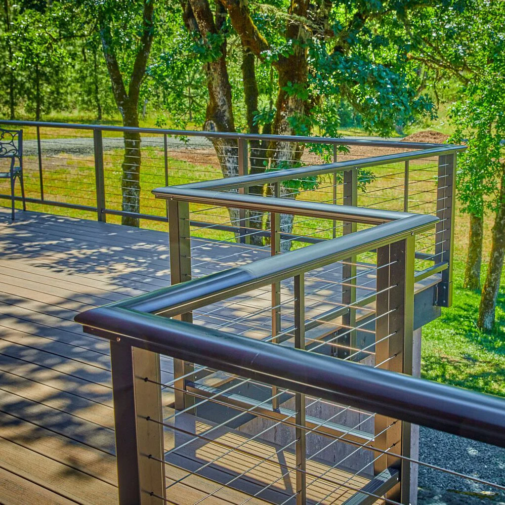 Custom Steel Balustrade Wire Rope Handrail Cable Railing for Deck Balcony Staircase