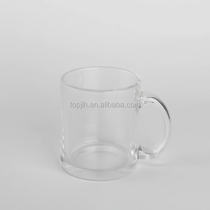 Topjlh Hot Sale Custom Logo 11oz Crystal Clear Lead Free Sublimation Glass Coffee  Mugs With Handle - Buy Topjlh Hot Sale Custom Logo 11oz Crystal Clear Lead  Free Sublimation Glass Coffee Mugs